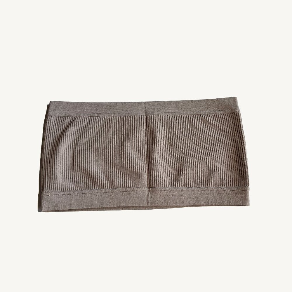 Garage Taupe Grey Ribbed Tube Top Size Small